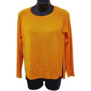Zara Harvest Gold Fine Knit Split Hem Sweater- Sz. Sm